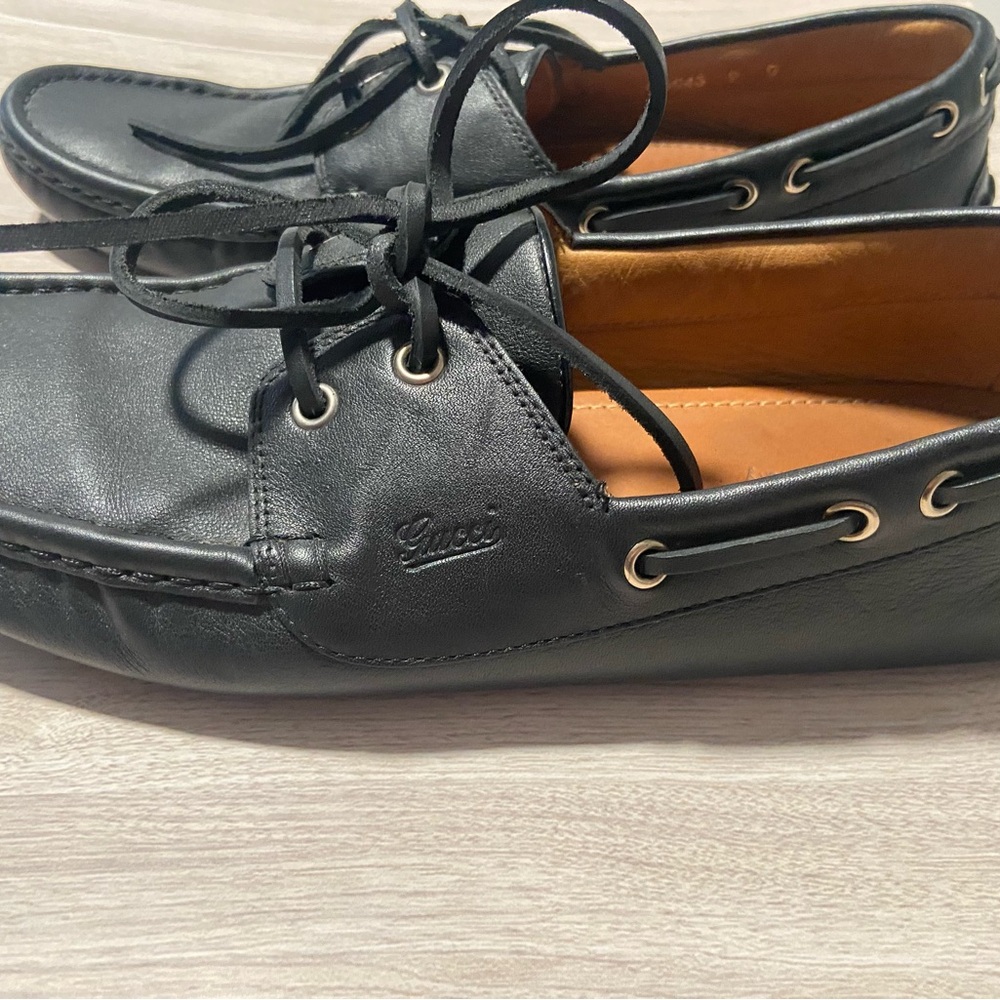 Authentic Gucci Black Leather Men Loafers - Picture 5 of 14